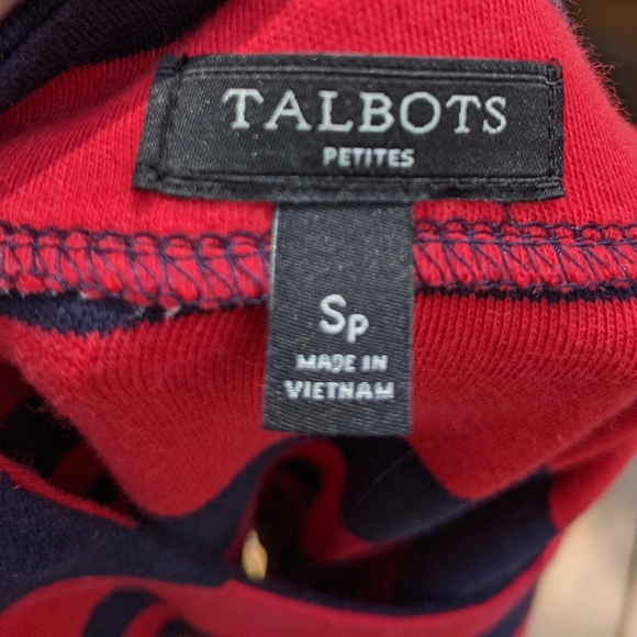 Talbots Red & Navy Striped Sheath Dress - Picture 4 of 10